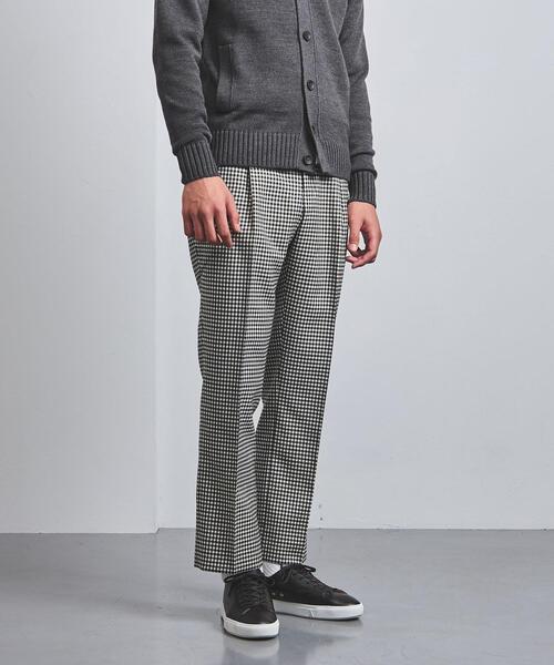UNITED ARROWS(ユナイテッドアローズ)の「<UNITED ARROWS> シェパードチェック サイドアジャスター パンツ(その他パンツ・メンズ・ブラック/モカ・S/M/L/XL)」の2枚目の写真