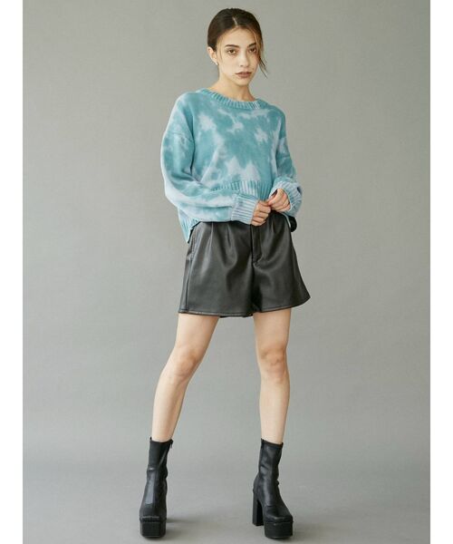 EVRIS（エヴリス）の「タイダイニットトップス（ニット/セーター・レディース・ベージュ/ブルー/グリーン・FREE）」の6枚目の写真