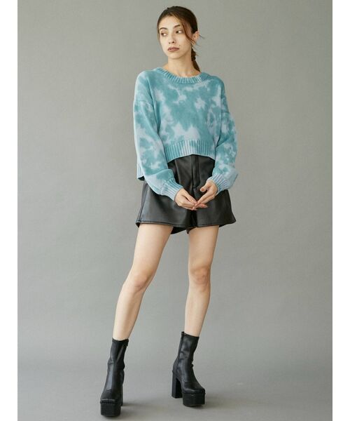 EVRIS（エヴリス）の「タイダイニットトップス（ニット/セーター・レディース・ベージュ/ブルー/グリーン・FREE）」の7枚目の写真