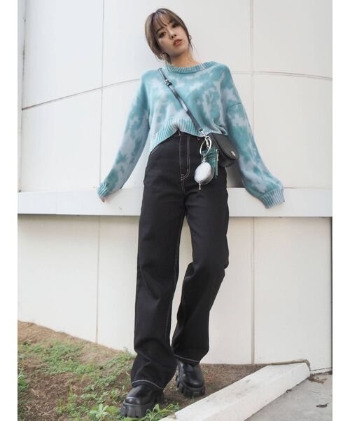 EVRIS（エヴリス）の「タイダイニットトップス（ニット/セーター・レディース・ベージュ/ブルー/グリーン・FREE）」の11枚目の写真