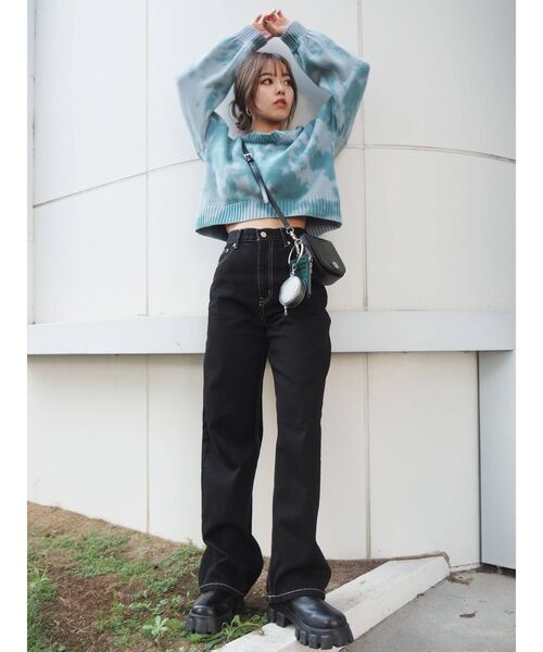 EVRIS（エヴリス）の「タイダイニットトップス（ニット/セーター・レディース・ベージュ/ブルー/グリーン・FREE）」の12枚目の写真