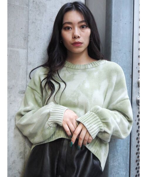 EVRIS（エヴリス）の「タイダイニットトップス（ニット/セーター・レディース・ベージュ/ブルー/グリーン・FREE）」の14枚目の写真