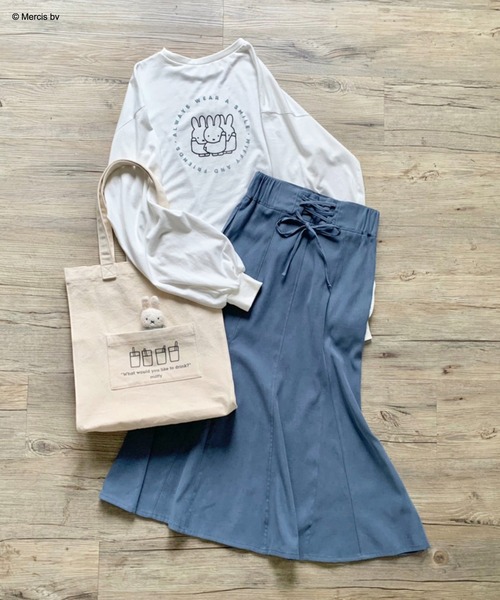 Miffy（ ミッフィー）の「ミッフィーぬいぐるみチャーム付トート3（トートバッグ・レディース・ブラック/オフホワイト・FREE）」の8枚目の写真