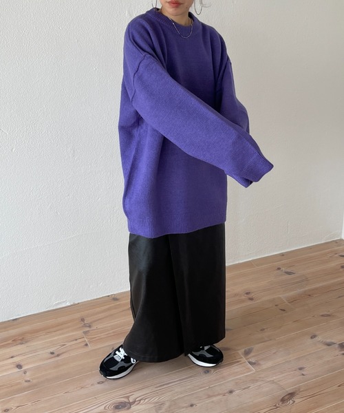 【美品】ロエベ ドッキング ニット オーバーサイズ over size loose knit / オーバーサイズなシルエットで