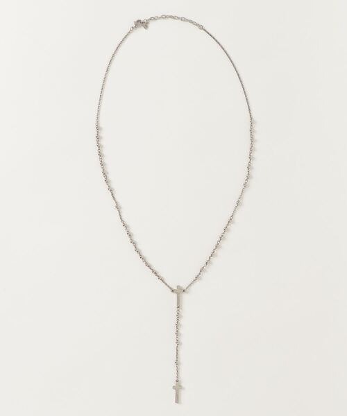 DSQUARED2(ディースクエアード)の「CROSS NECKLACE /0221 /0232(ネックレス・メンズ・シルバー/ゴールド/シルバー×ブラック・FREE)」の1枚目の写真