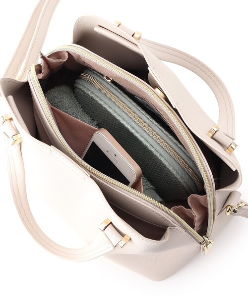 OPAQUE.CLIP（オペークドットクリップ）の「◆あおりポケット付きブガッティ【2WAY】（ハンドバッグ・レディース・グレー/ブラック/ライトベージュ・00）」の13枚目の写真