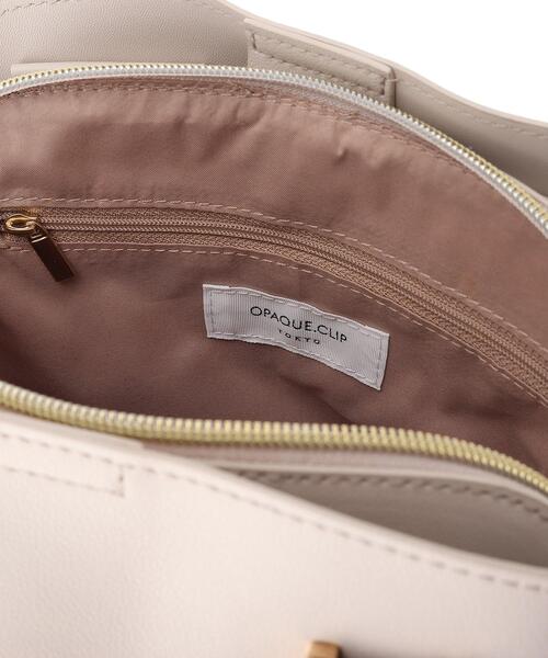 OPAQUE.CLIP（オペークドットクリップ）の「◆あおりポケット付きブガッティ【2WAY】（ハンドバッグ・レディース・グレー/ブラック/ライトベージュ・00）」の4枚目の写真