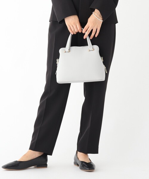 OPAQUE.CLIP（オペークドットクリップ）の「◆あおりポケット付きブガッティ【2WAY】（ハンドバッグ・レディース・グレー/ブラック/ライトベージュ・00）」の14枚目の写真