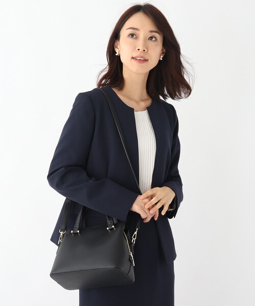 OPAQUE.CLIP（オペークドットクリップ）の「◆あおりポケット付きブガッティ【2WAY】（ハンドバッグ・レディース・グレー/ブラック/ライトベージュ・00）」の12枚目の写真