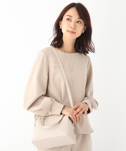 OPAQUE.CLIP（オペークドットクリップ）の「◆あおりポケット付きブガッティ【2WAY】（ハンドバッグ・レディース・グレー/ブラック/ライトベージュ・00）」の10枚目の写真