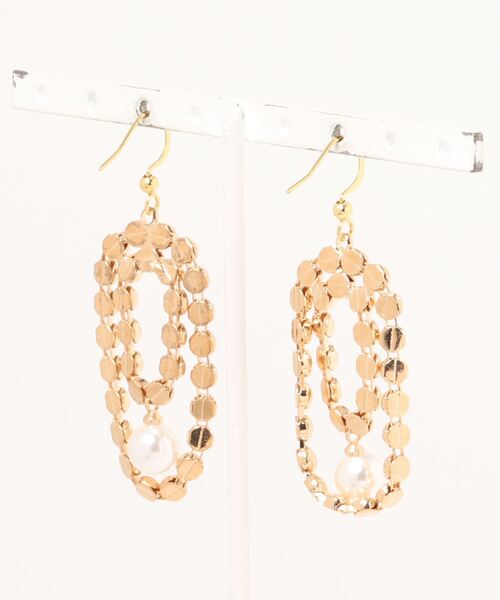 tone(トーン)の「【handmadeaccessory R】メタルタッセルピアス(MA)(ピアス(両耳用)・レディース・ゴールド・FREE)」の2枚目の写真