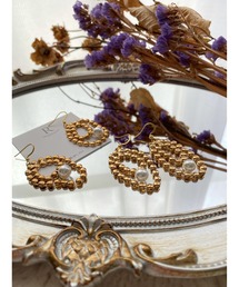 【handmadeaccessory R】メタルタッセルピアス(MA)