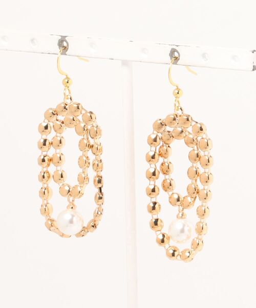 tone(トーン)の「【handmadeaccessory R】メタルタッセルピアス(MA)(ピアス(両耳用)・レディース・ゴールド・FREE)」の3枚目の写真