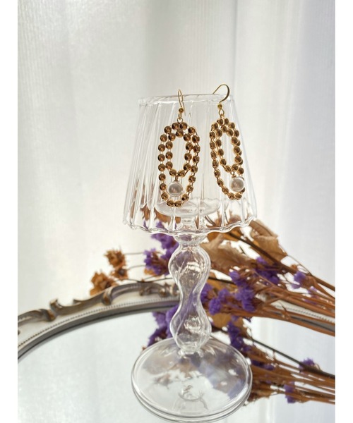 tone(トーン)の「【handmadeaccessory R】メタルタッセルピアス(MA)(ピアス(両耳用)・レディース・ゴールド・FREE)」の5枚目の写真