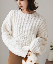 rectangle | ワイドスリーブケーブルニット(ニット/セーター)