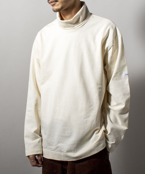 GLOSTER(グロスター)の「【GLOSTER/グロスター】タートルネック バスクシャツ(Tシャツ/カットソー・メンズ・キナリ/ホワイト系その他/ブルー系その他・MEDIUM/LARGE)」の1枚目の写真