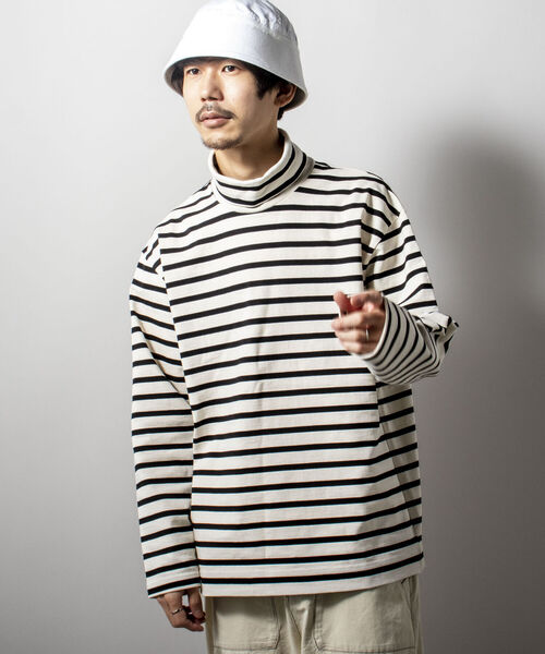 GLOSTER(グロスター)の「【GLOSTER/グロスター】タートルネック バスクシャツ(Tシャツ/カットソー・メンズ・キナリ/ホワイト系その他/ブルー系その他・MEDIUM/LARGE)」の8枚目の写真