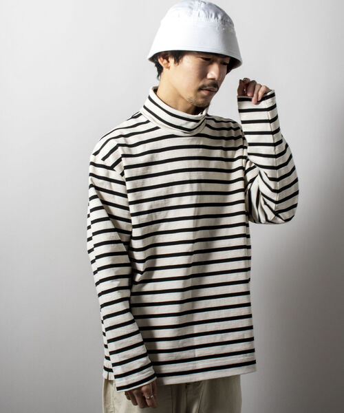 GLOSTER(グロスター)の「【GLOSTER/グロスター】タートルネック バスクシャツ(Tシャツ/カットソー・メンズ・キナリ/ホワイト系その他/ブルー系その他・MEDIUM/LARGE)」の9枚目の写真