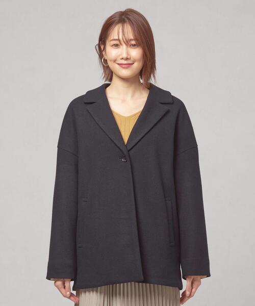 closet story(クローゼットストーリー)の「<closet story(クローゼットストーリー)>バックタック コクーン コート(その他アウター・レディース・ライトグレー/ネイビー・FREE)」の8枚目の写真