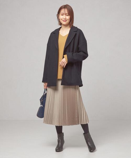 closet story(クローゼットストーリー)の「<closet story(クローゼットストーリー)>バックタック コクーン コート(その他アウター・レディース・ライトグレー/ネイビー・FREE)」の11枚目の写真