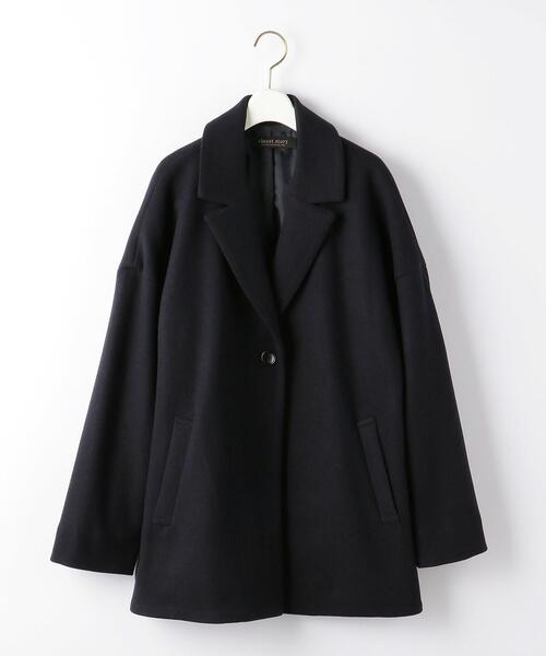 closet story(クローゼットストーリー)の「<closet story(クローゼットストーリー)>バックタック コクーン コート(その他アウター・レディース・ライトグレー/ネイビー・FREE)」の9枚目の写真