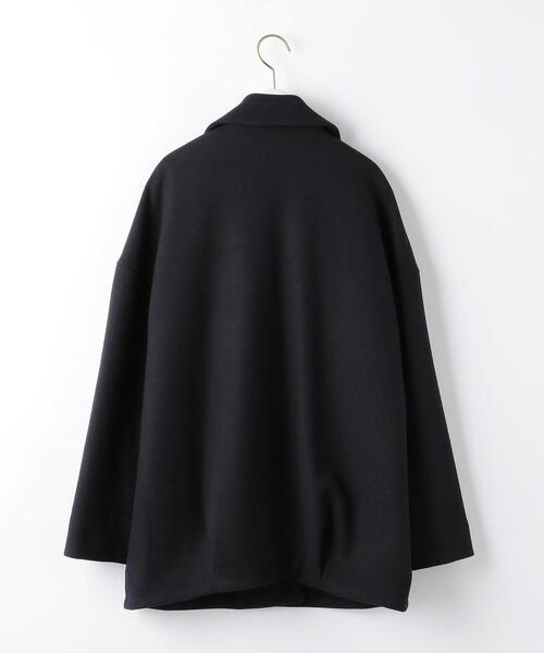 closet story(クローゼットストーリー)の「<closet story(クローゼットストーリー)>バックタック コクーン コート(その他アウター・レディース・ライトグレー/ネイビー・FREE)」の4枚目の写真