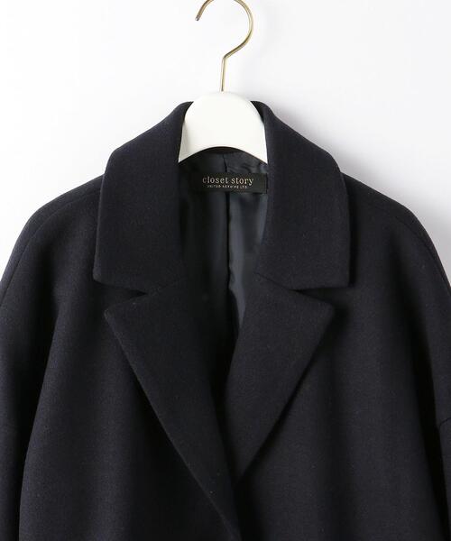 closet story(クローゼットストーリー)の「<closet story(クローゼットストーリー)>バックタック コクーン コート(その他アウター・レディース・ライトグレー/ネイビー・FREE)」の13枚目の写真