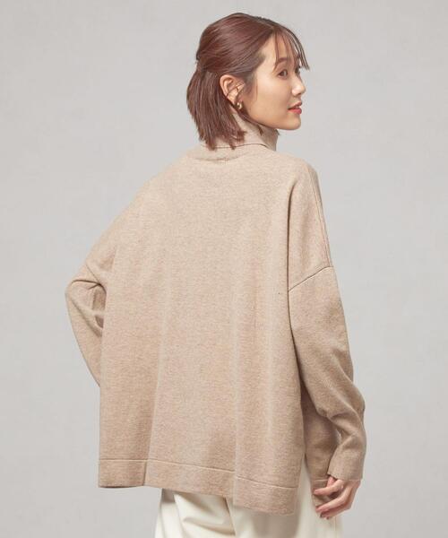 closet story（クローゼットストーリー）の「＜closet story（クローゼットストーリー）＞サイドスリット タートルネックニット（ニット/セーター・レディース・ブラック/ベージュ・FREE）」の6枚目の写真