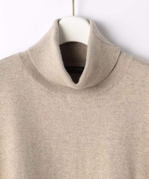 closet story（クローゼットストーリー）の「＜closet story（クローゼットストーリー）＞サイドスリット タートルネックニット（ニット/セーター・レディース・ブラック/ベージュ・FREE）」の12枚目の写真