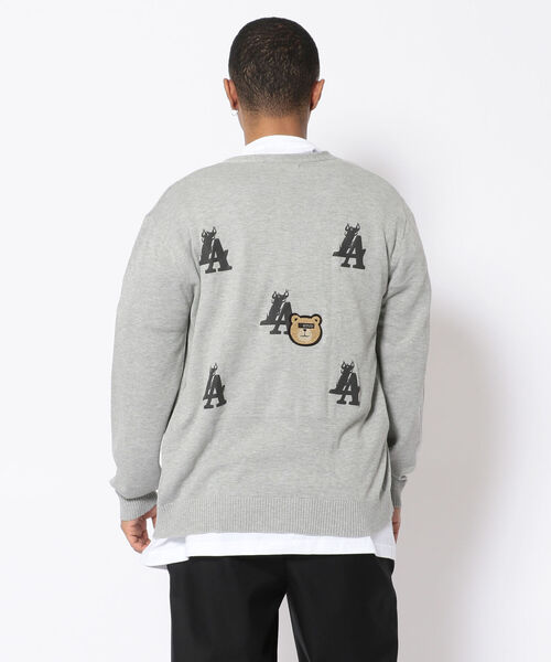 STUD MUFFIN（スタッドマフィン）の「STUD MUFFIN/スタッドマフィン/LA5 カーディガン（カーディガン/ボレロ・メンズ・ブラック/グレー・3/4）」の2枚目の写真