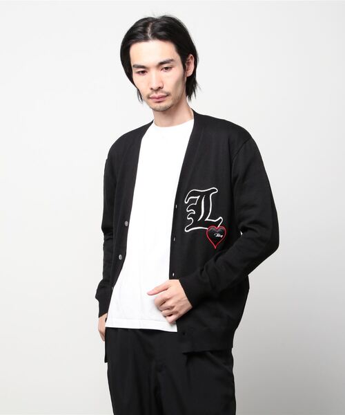 STUD MUFFIN（スタッドマフィン）の「STUD MUFFIN/スタッドマフィン/LA5 カーディガン（カーディガン/ボレロ・メンズ・ブラック/グレー・3/4）」の6枚目の写真