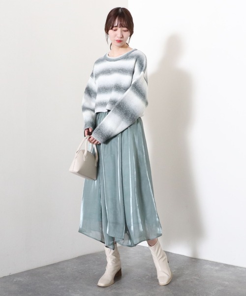 archives（アルシーヴ）の「グラデーションショート丈プルオーバー（ニット/セーター・レディース・ベージュ/オフホワイト/ピンク・MEDIUM）」の7枚目の写真