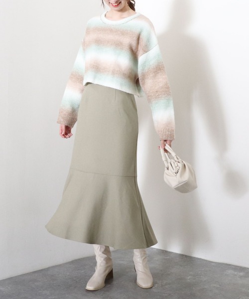 archives（アルシーヴ）の「グラデーションショート丈プルオーバー（ニット/セーター・レディース・ベージュ/オフホワイト/ピンク・MEDIUM）」の10枚目の写真