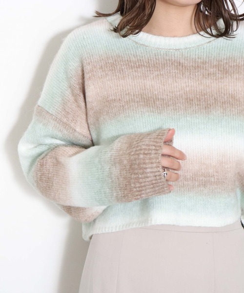 archives（アルシーヴ）の「グラデーションショート丈プルオーバー（ニット/セーター・レディース・ベージュ/オフホワイト/ピンク・MEDIUM）」の18枚目の写真