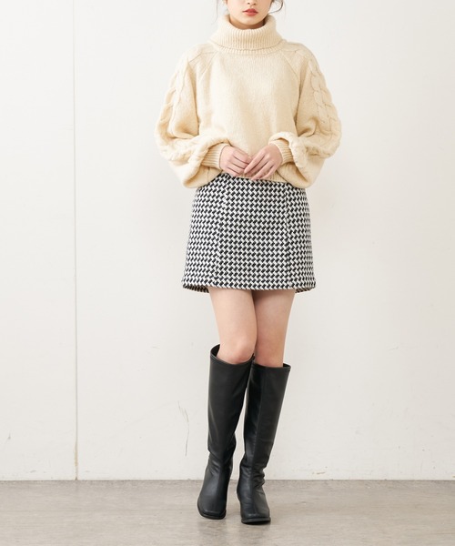 OLIVE des OLIVE(オリーブデオリーブ)の「ロングブーツ(ブーツ・レディース・オフホワイト/ブラック/ベージュ・SMALL/MEDIUM/LARGE)」の9枚目の写真