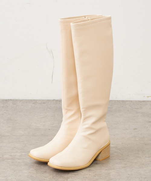 OLIVE des OLIVE(オリーブデオリーブ)の「ロングブーツ(ブーツ・レディース・オフホワイト/ブラック/ベージュ・SMALL/MEDIUM/LARGE)」の18枚目の写真