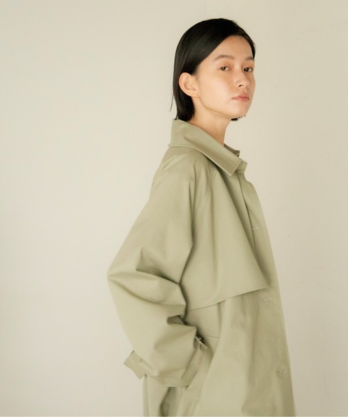 ANGIE（アンジー）の「ツイルステンカラーコート（ステンカラーコート・レディース・ベージュ/カーキ/オフホワイト・FREE）」の11枚目の写真