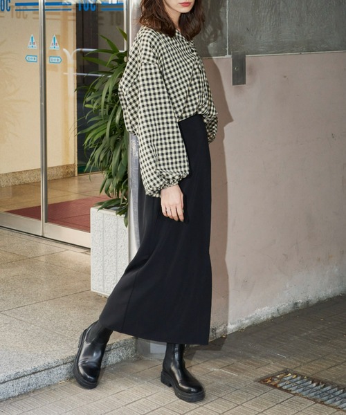 Auntie Rosa Holiday（アンティローザホリデー）の「オープンカラーチェックシャツ（シャツ/ブラウス・レディース・ブラック/イエロー・FREE）」の13枚目の写真