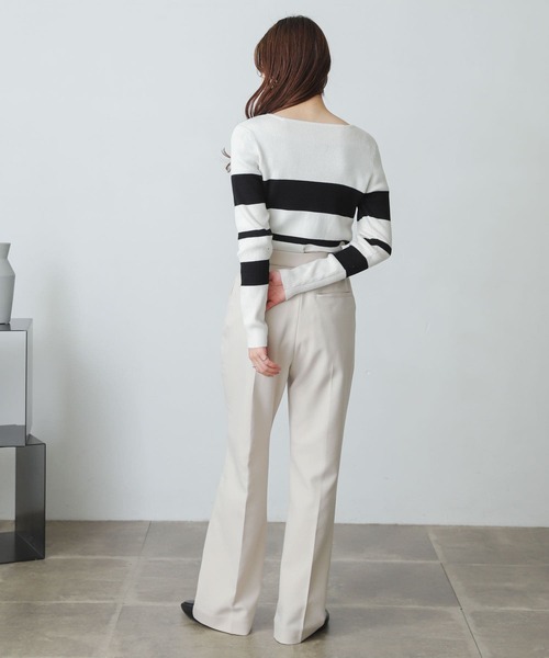 SENSE OF PLACE by URBAN RESEARCH（センスオブプレイスバイアーバンリサーチ）の「スクエアネックコンパクトセーター（ニット/セーター・レディース・ブラック/アイボリー/オレンジ/ホワイト系その他/ブルー/ピンクベージュ・ONE）」の22枚目の写真