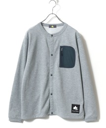 LOGOS/ロゴス 裏毛 スナップカーディガン