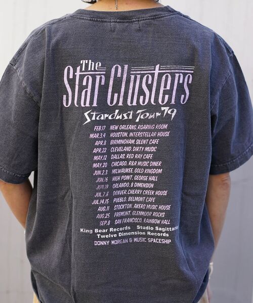 GOOD ROCK SPEED（グッドロックスピード）の「GOOD ROCK SPEED (グッドロックスピード)　別注ロックグラフィックTシャツ Star Clusters (ウィメンズ・ユニセックス)（Tシャツ/カットソー・レディース・ブラック・MEDIUM）」の8枚目の写真