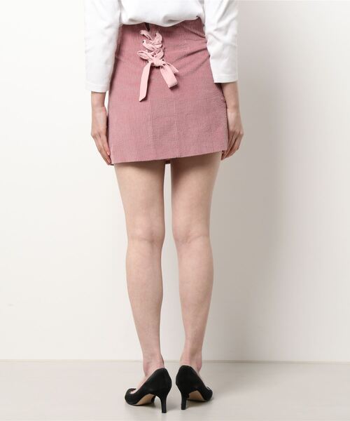 lissi Boutique（リージーブティック）の「【lissi Boutique】サイトリボンミニスカート（スカート・レディース・ピンク/ベージュ・SMALL/MEDIUM）」の9枚目の写真