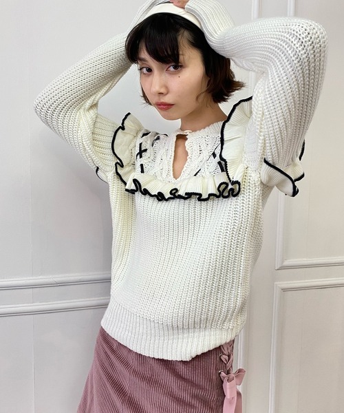lissi Boutique（リージーブティック）の「【lissi Boutique】サイトリボンミニスカート（スカート・レディース・ピンク/ベージュ・SMALL/MEDIUM）」の6枚目の写真
