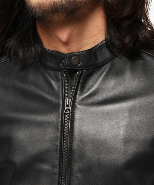 EDIFICE（エディフィス）の「◇ラムレザーライダース（ライダースジャケット・メンズ・ブラック/ベージュ・50/44/48/46）」の7枚目の写真