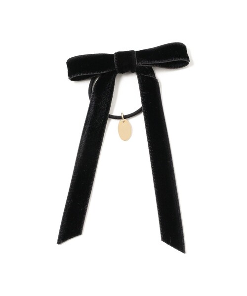 こども ビームス(コドモビームス)の「lusikka / ベルベット リボンゴム(ヘアゴム・キッズ・ブラック/ベージュ/グレー/ピンク/ブルー系その他3/イエロー系その他6/インディゴブルー/グレー系その他/ネイビー/レッド系その他2/イエロー系その他4/ブラック系その他4/ブラウン系その他・ONE SIZE)」の2枚目の写真