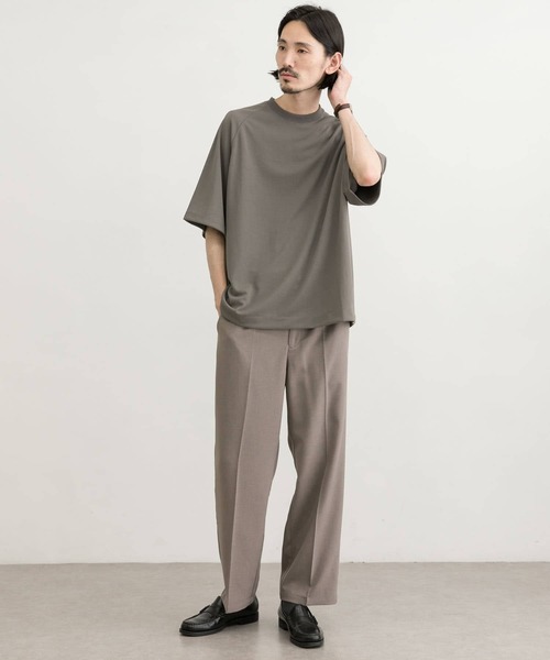 URBAN RESEARCH（アーバンリサーチ）の「『UR TECH ひやサラクール』リラックスTシャツ（Tシャツ/カットソー・メンズ・ホワイト/ブラック/ネイビー/ブルー系その他/チャコールグレー/グリーン系その他・SMALL/MEDIUM/LARGE/X-LARGE）」の8枚目の写真