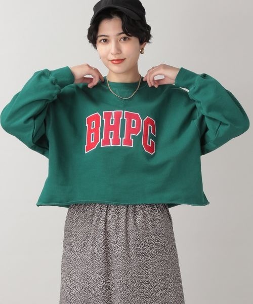 BEVERLY HILLS POLO CLUB(ビバリーヒルズポロクラブ)の「【Beverlyhill's POLO CLUB】アップリケロゴスウェットクルー/258185(スウェット・レディース・ホワイト/グリーン・FREE)」の8枚目の写真