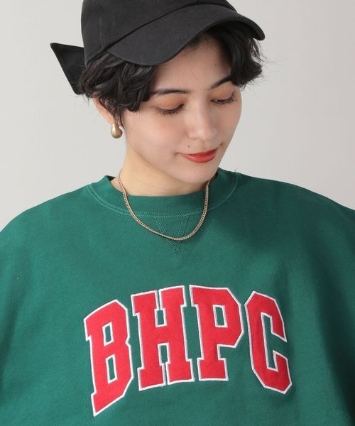 BEVERLY HILLS POLO CLUB(ビバリーヒルズポロクラブ)の「【Beverlyhill's POLO CLUB】アップリケロゴスウェットクルー/258185(スウェット・レディース・ホワイト/グリーン・FREE)」の10枚目の写真