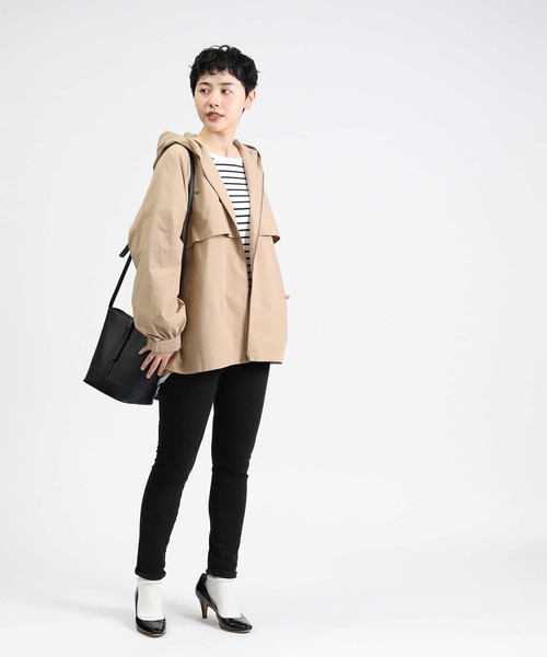 HONEYSUCKLE ROSE（ハニーサックルローズ）の「【HONEYSUCKLE ROSE】フラップ付きブルゾン（マウンテンパーカー・レディース・オフホワイト/ベージュ・L/M）」の10枚目の写真