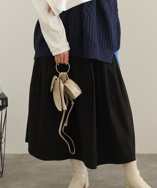 フロントタックフレアスカート（スカート）｜ElegChic（エレグシック）